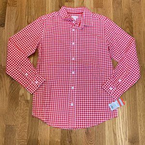 Cat & Jack Boys Red Plaid Button Down Shirt